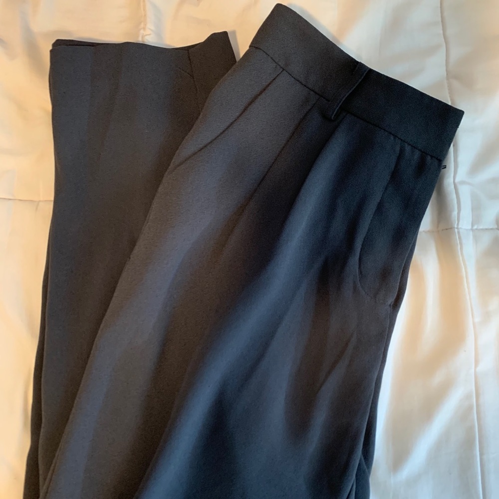 Dark gray slacks